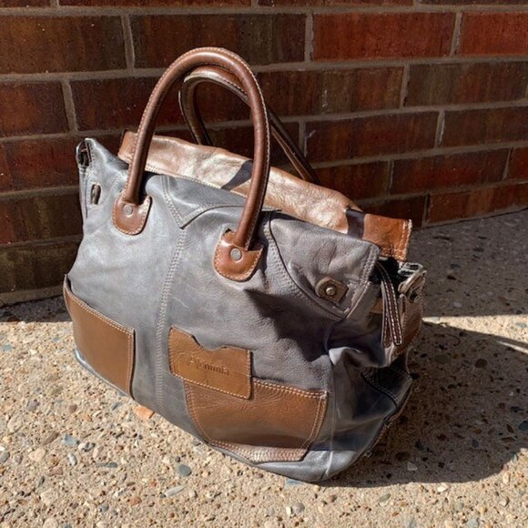 Alchimia Leather Handbag Grey and Brown - Picture 2 of 12